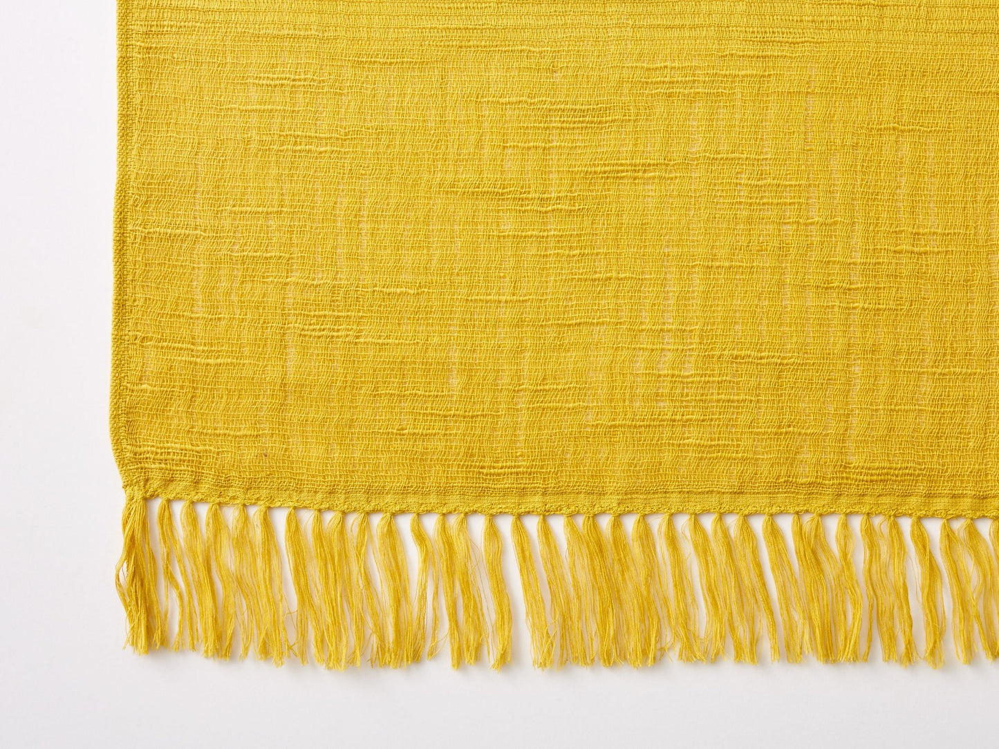 大判 今治ショール|スラブ【マスタード】 180cm x 70cm / 165g / cotton 100%