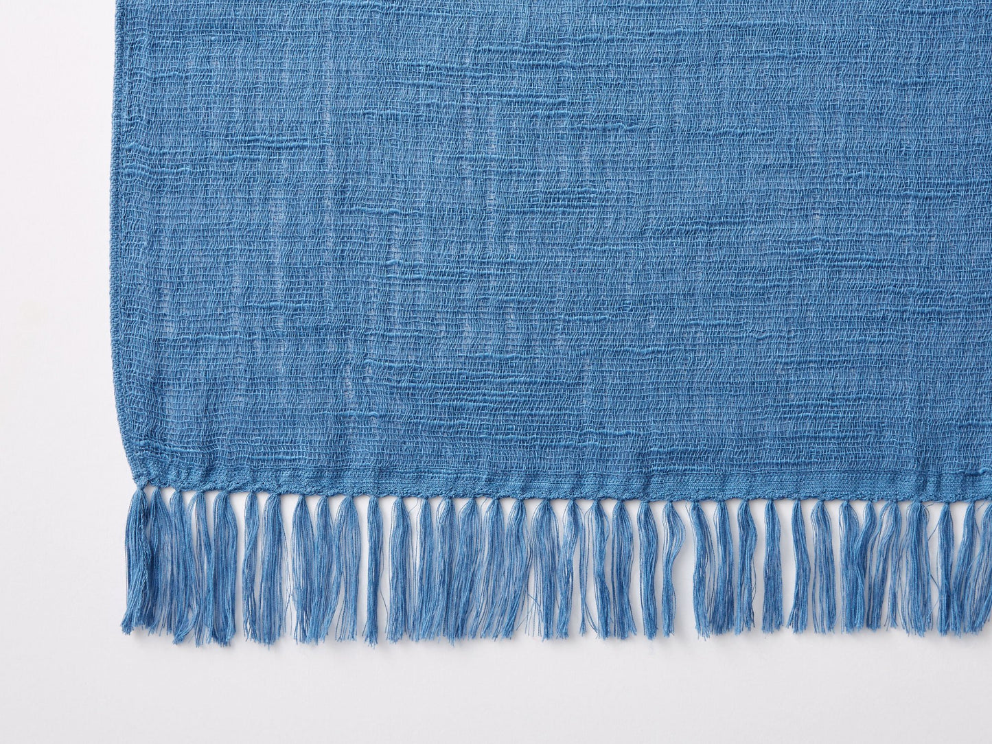 大判 今治ショール|スラブ【瀬戸内ブルー】 180cm x 70cm / 165g / cotton 100%